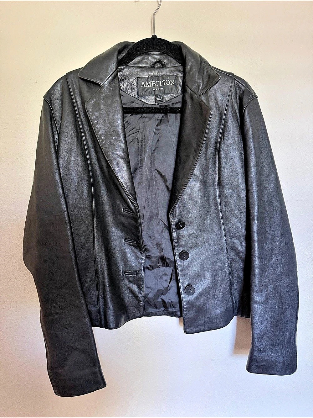 Ambition New York Leather Jacket Black XL